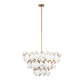 Kalco Lighting 525155MG Modern Gold Manta 32-in 10 Light Socket Modern Gold Tiered Chandelier Image 1