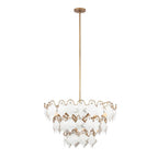 Kalco Lighting 525155MG Modern Gold Manta 32-in 10 Light Socket Modern Gold Tiered Chandelier Image 1