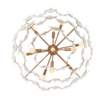 Kalco Lighting Manta 32-in 10 Light Socket Modern Gold Tiered Chandelier