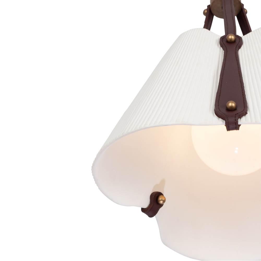 Kalco Lighting 525211PAB Pearlized Antique Brass Embrace 12-in 1 Light Socket Pearlized Antique Brass Pendant Image 3