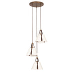 Kalco Lighting 525251PAB Pearlized Antique Brass Embrace 21-in 3 Light Socket Pearlized Antique Brass Multi-pendant Image 1