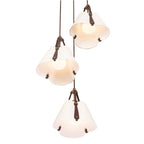 Kalco Lighting Embrace 21-in 3 Light Socket Pearlized Antique Brass Multi-pendant