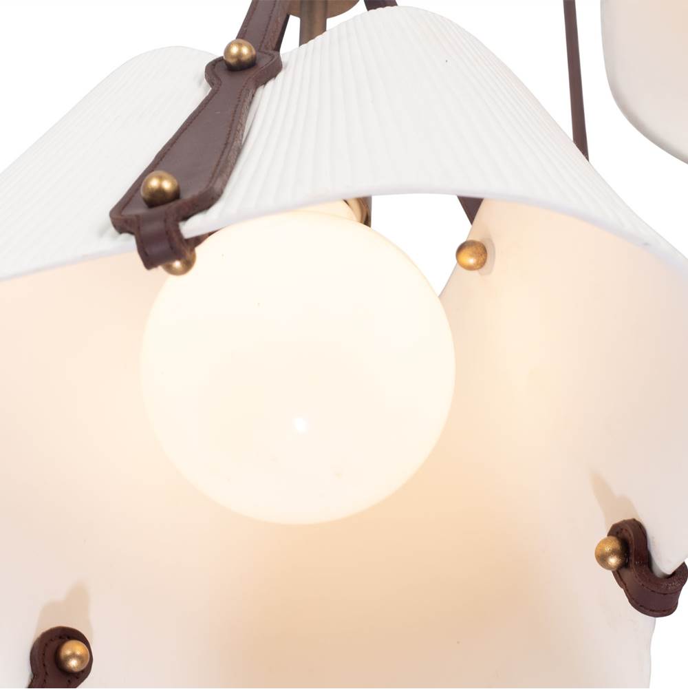 Kalco Lighting 525251PAB Pearlized Antique Brass Embrace 21-in 3 Light Socket Pearlized Antique Brass Multi-pendant Image 2