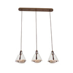 Kalco Lighting 525261PAB Pearlized Antique Brass Embrace 43.5-in 3 Light Socket Pearlized Antique Brass Linear Pendant Image 1