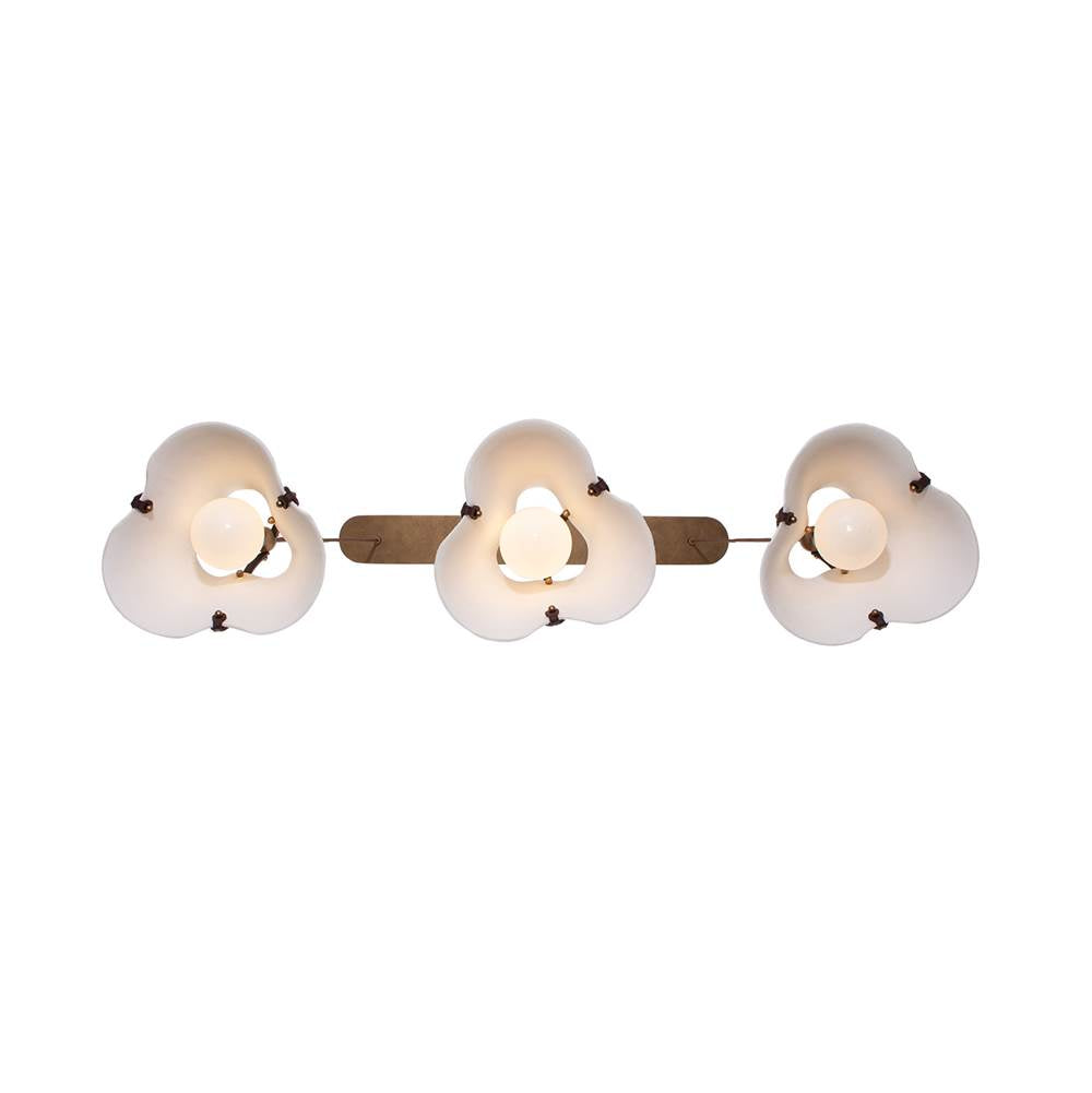 Kalco Lighting 525261PAB Pearlized Antique Brass Embrace 43.5-in 3 Light Socket Pearlized Antique Brass Linear Pendant Image 5