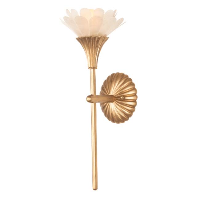 Kalco Lighting 525321MG Modern Gold Flora 16.5-in 1 Light Socket Modern Gold Wall Sconce Image 1