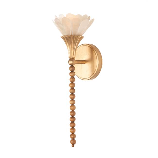 Kalco Lighting 525322MG Modern Gold Flora 17.5-in 1 Light Socket Modern Gold Wall Sconce Image 1