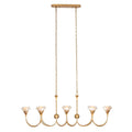 Kalco Lighting 525361MG Modern Gold Flora 54-in 8 Light Socket Modern Gold Linear Pendant Image 1