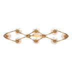 Kalco Lighting 525361MG Modern Gold Flora 54-in 8 Light Socket Modern Gold Linear Pendant Image 5
