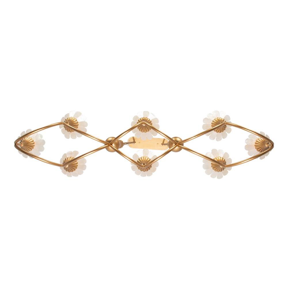 Kalco Lighting 525361MG Modern Gold Flora 54-in 8 Light Socket Modern Gold Linear Pendant Image 5