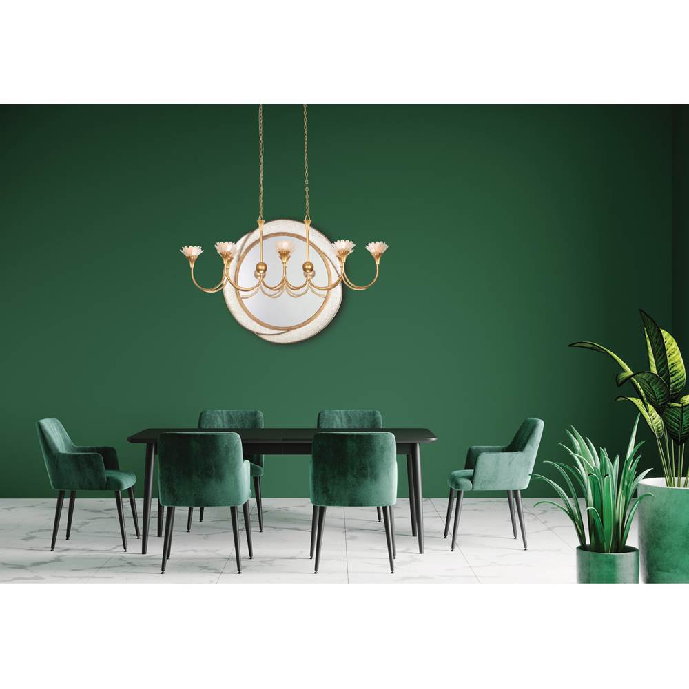 Kalco Lighting 525361MG Modern Gold Flora 54-in 8 Light Socket Modern Gold Linear Pendant Image 3