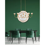 Kalco Lighting 525361MG Modern Gold Flora 54-in 8 Light Socket Modern Gold Linear Pendant Image 2