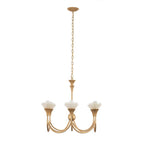 Kalco Lighting 525371MG Modern Gold Flora 28-in 6 Light Socket Modern Gold Chandelier Image 1