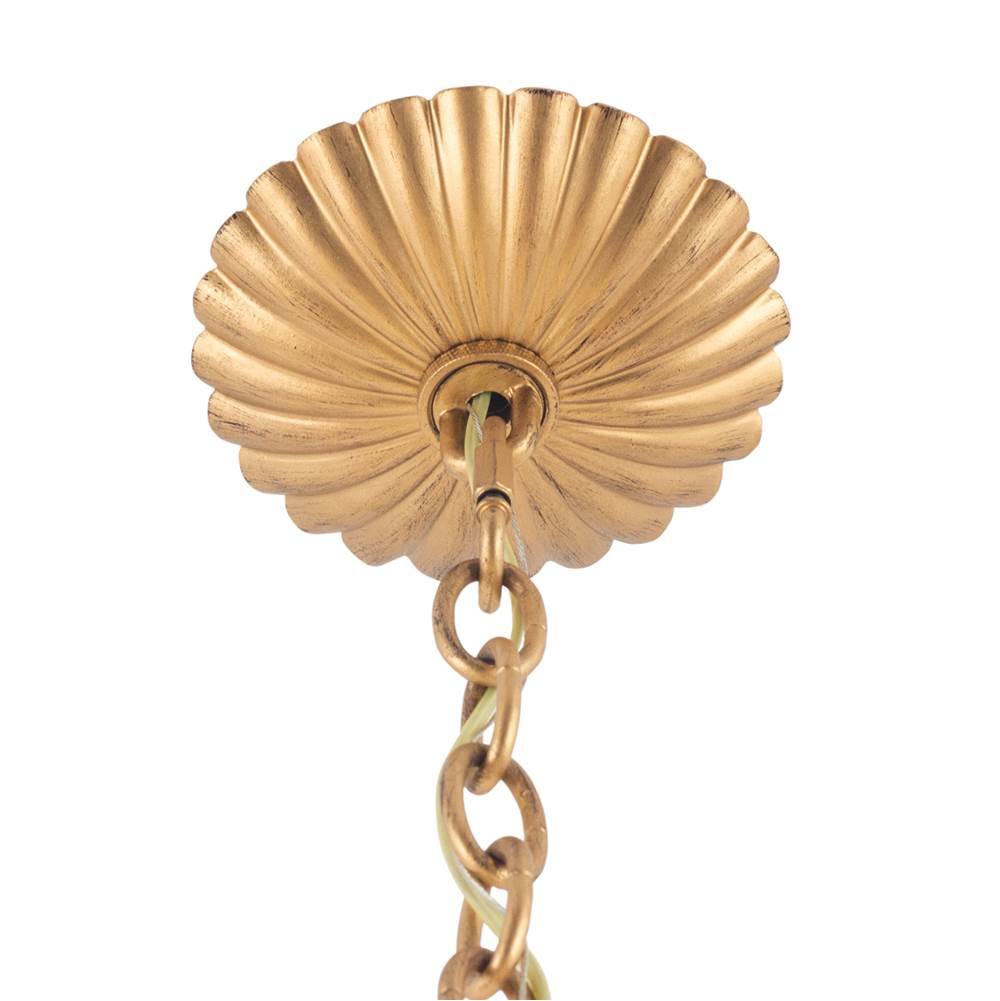 Kalco Lighting 525371MG Modern Gold Flora 28-in 6 Light Socket Modern Gold Chandelier Image 5