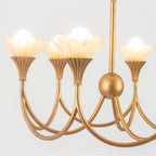 Kalco Lighting 525371MG Modern Gold Flora 28-in 6 Light Socket Modern Gold Chandelier Image 3