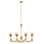 Kalco Lighting 525372MG Modern Gold Flora 36-in 8 Light Socket Modern Gold Chandelier Image 1