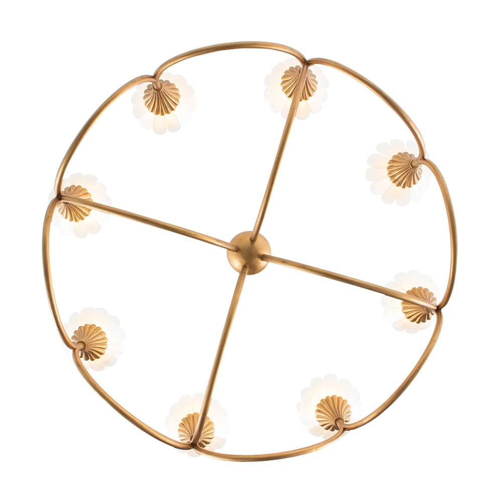 Kalco Lighting 525372MG Modern Gold Flora 36-in 8 Light Socket Modern Gold Chandelier Image 7