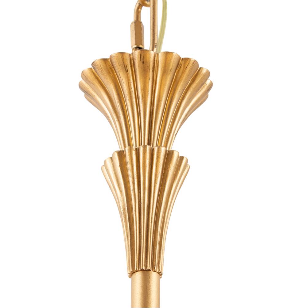 Kalco Lighting 525372MG Modern Gold Flora 36-in 8 Light Socket Modern Gold Chandelier Image 3