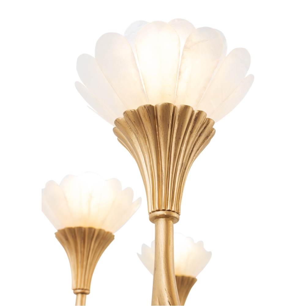 Kalco Lighting 525372MG Modern Gold Flora 36-in 8 Light Socket Modern Gold Chandelier Image 2