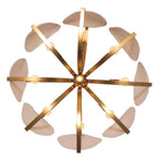 Kalco Lighting 525456OL Oxidized Gold Leaf Aliform 28-in 8 Light Socket Oxidized Gold Leaf Chandelier Image 5
