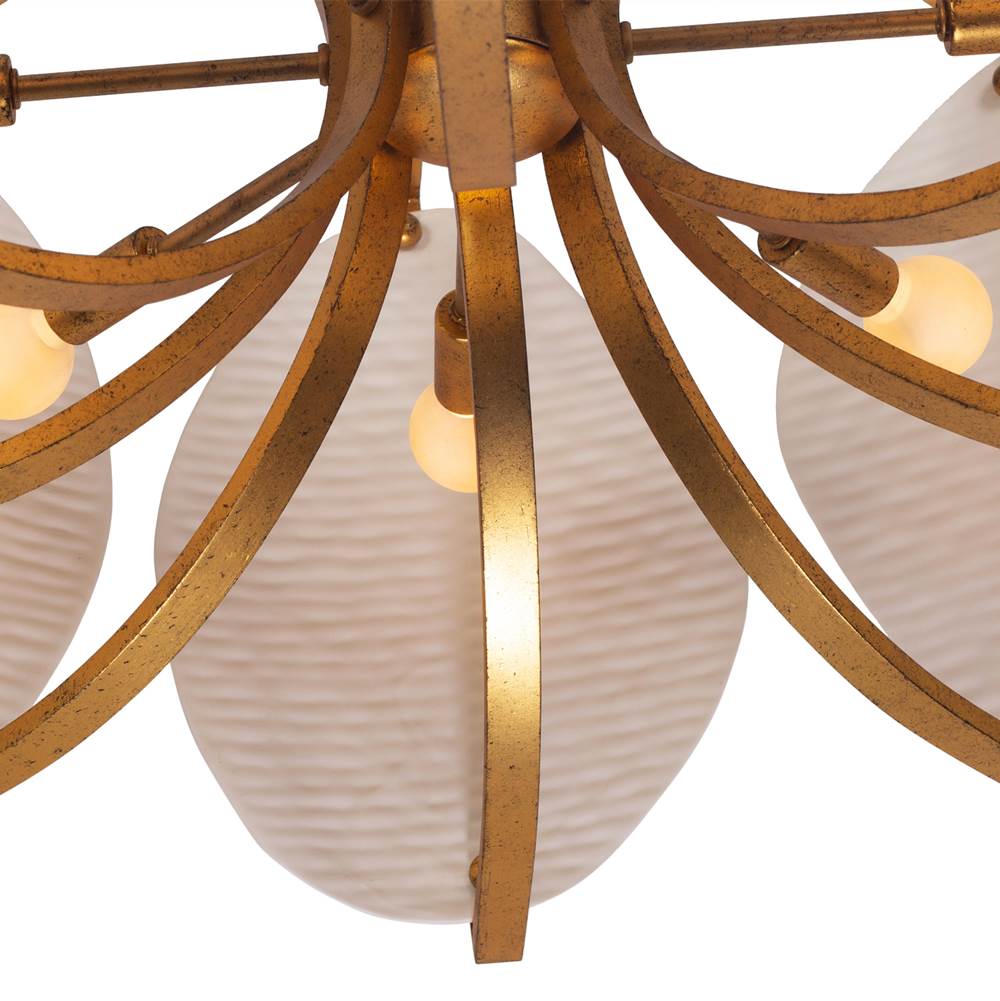 Kalco Lighting 525456OL Oxidized Gold Leaf Aliform 28-in 8 Light Socket Oxidized Gold Leaf Chandelier Image 3