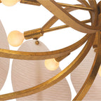 Kalco Lighting 525457OL Oxidized Gold Leaf Aliform 28-in 10 Light Socket Oxidized Gold Leaf Chandelier Image 3