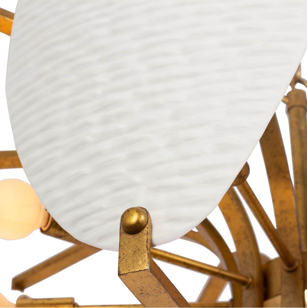 Kalco Lighting 525457OL Oxidized Gold Leaf Aliform 28-in 10 Light Socket Oxidized Gold Leaf Chandelier Image 2