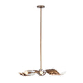 Kalco Lighting 525556PABW Pearlized Antique Brass With White Spira 36-in 6 Light Socket Pearlized Antique Brass W/ White Chandelier Image 1