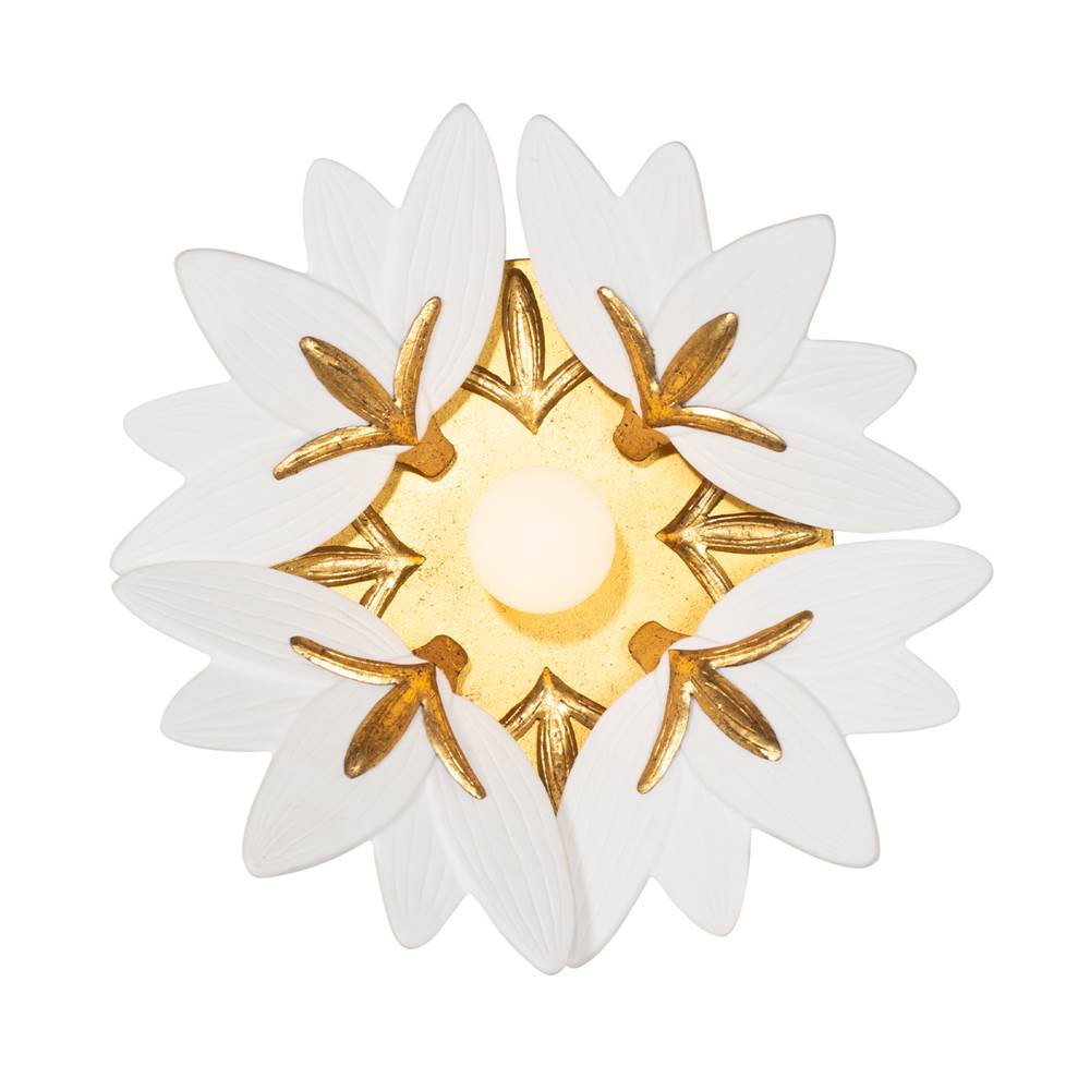 Kalco Lighting 525621OL Oxidized Gold Leaf Bloom 12-in 1 Light Socket Oxidized Gold Leaf Wall Sconce Image 2