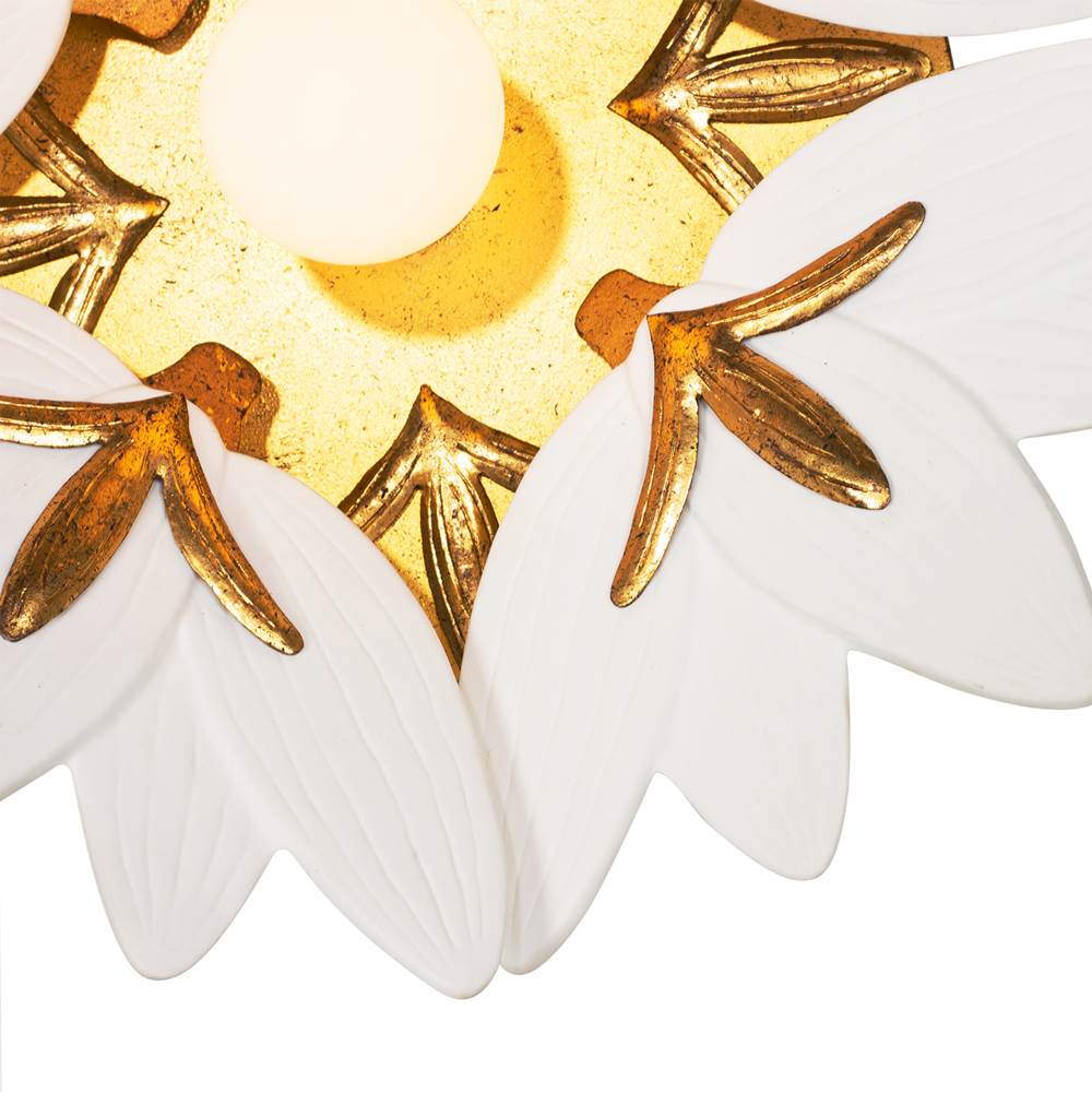 Kalco Lighting 525621OL Oxidized Gold Leaf Bloom 12-in 1 Light Socket Oxidized Gold Leaf Wall Sconce Image 4