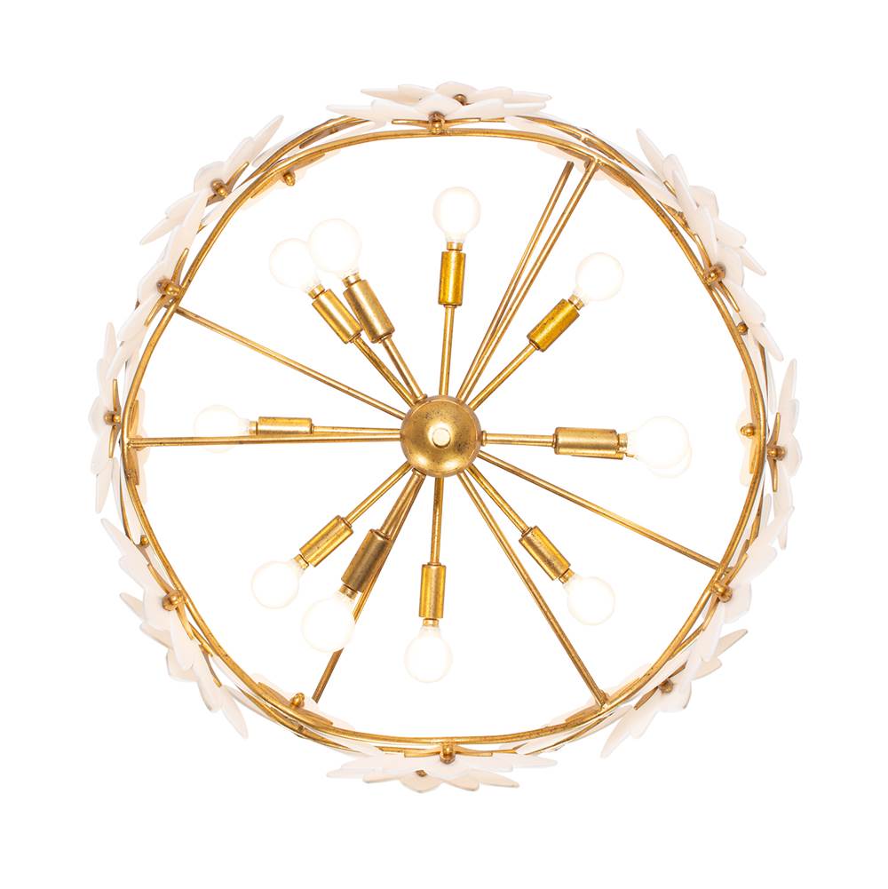 Kalco Lighting 525656OL Oxidized Gold Leaf Bloom 29-in 11 Light Socket Oxidized Gold Leaf Chandelier Image 5