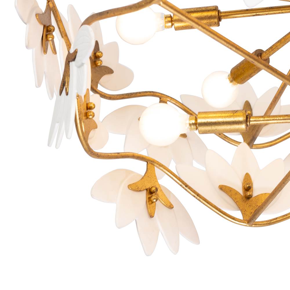 Kalco Lighting 525656OL Oxidized Gold Leaf Bloom 29-in 11 Light Socket Oxidized Gold Leaf Chandelier Image 4