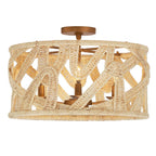 Kalco Lighting 525745MGW Modern Gold With White Soga 20-in 4 Light Socket Modern Gold And White Semi-flush Mount Image 1