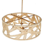 Kalco Lighting Soga 28-in 6 Light Socket Modern Gold And White Chandelier