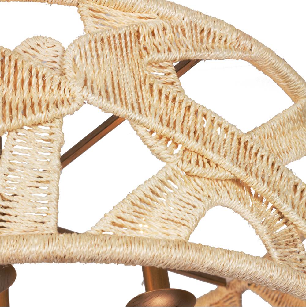 Kalco Lighting 525756MGW Modern Gold With White Soga 28-in 6 Light Socket Modern Gold And White Chandelier Image 3