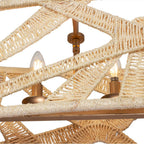 Kalco Lighting 525761MGW Modern Gold With White Soga 48-in 6 Light Socket Modern Gold And White Linear Pendant Image 3
