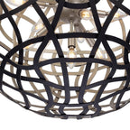 Kalco Lighting 525855BTS Matte Black With Tarnish Silver Entice 28-in 13 Light Socket Matte Black W/ Tarnish Silver Pendant Image 4