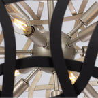 Kalco Lighting 525855BTS Matte Black With Tarnish Silver Entice 28-in 13 Light Socket Matte Black W/ Tarnish Silver Pendant Image 3