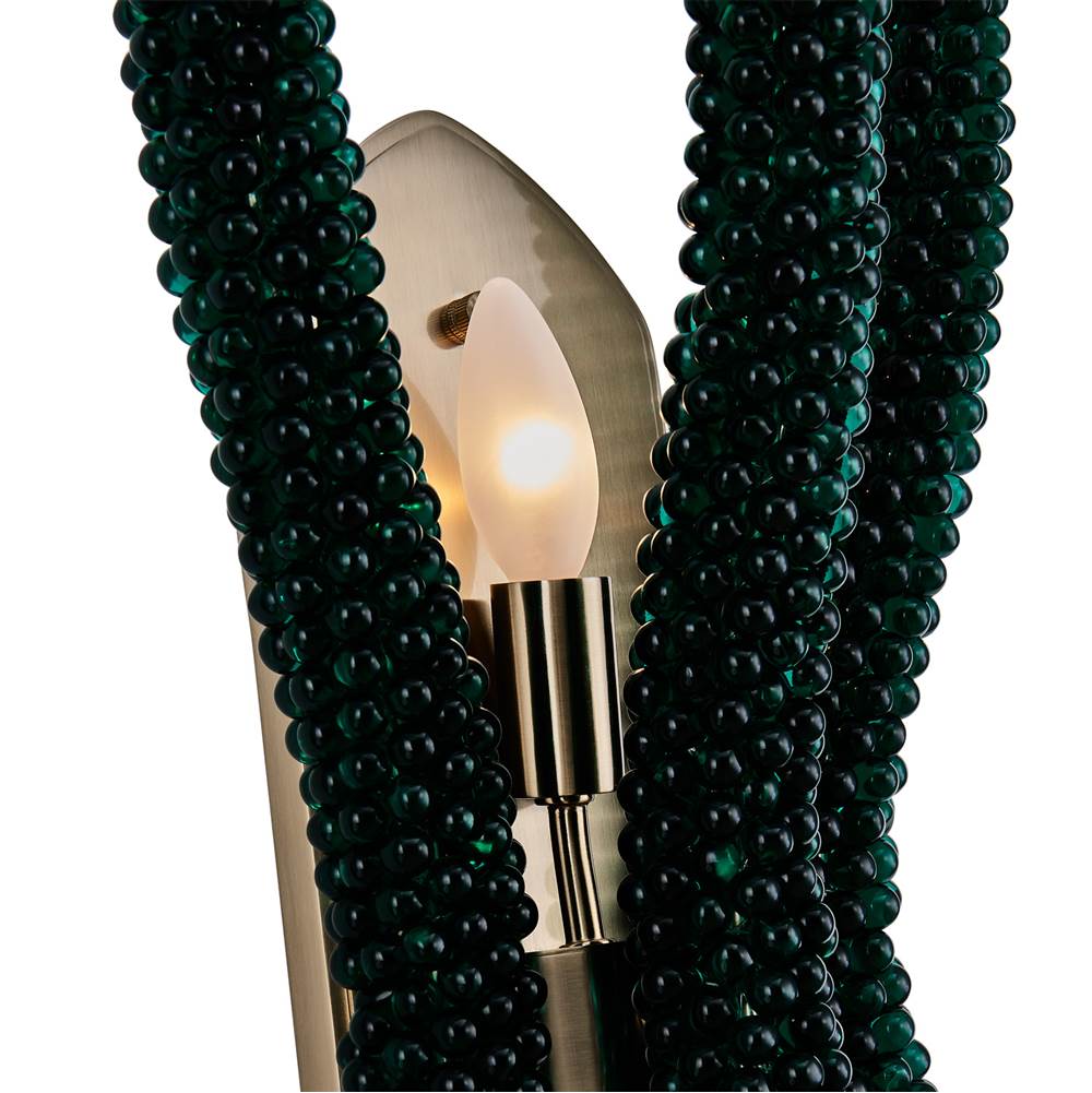 Kalco Lighting Coral 18-in 1 Light Socket Brushed Champagne Gold Wall Sconce