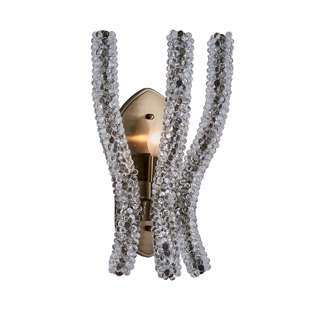 Kalco Lighting 525921BCG/CLR Brushed Champagne Gold Coral 18-in 1 Light Socket Brushed Champagne Gold Wall Sconce Image 1
