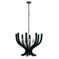 Kalco Lighting 525955BCG/GRN Brushed Champagne Gold Coral 30-in 8 Light Socket Brushed Champagne Gold Chandelier Image 1