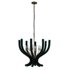 Kalco Lighting 525955BCG/GRN Brushed Champagne Gold Coral 30-in 8 Light Socket Brushed Champagne Gold Chandelier Image 1