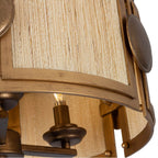 Kalco Lighting 526845PABMG Pearlized Antique Brass With Modern Gold Button 19-in 3 Light Socket Pearlized Antique Brass And Modern Gold Semi-flush Mount Image 2