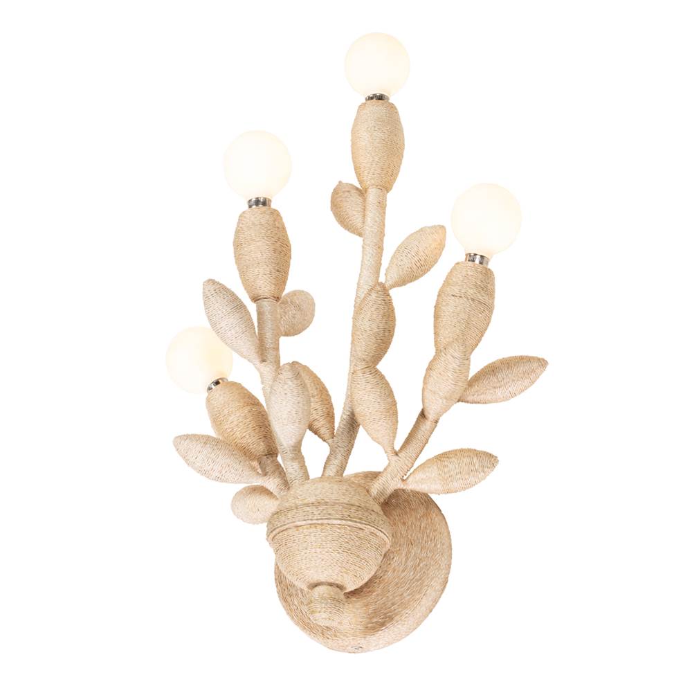 Kalco Lighting 527021WIV Warm Ivory Branche 18-in 4 Light Socket Warm Ivory Wall Sconce Image 2