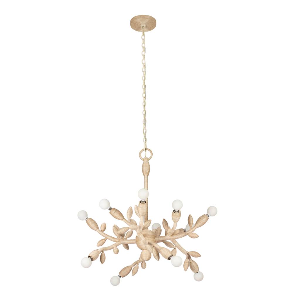 Kalco Lighting 527055WIV Warm Ivory Branche 26.5-in 12 Light Socket Warm Ivory Chandelier Image 4