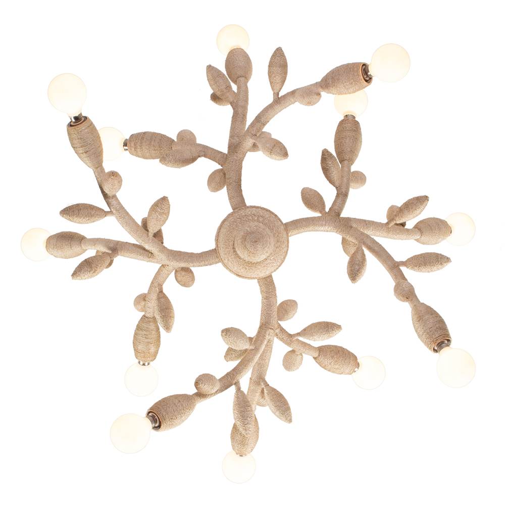 Kalco Lighting Branche 26.5-in 12 Light Socket Warm Ivory Chandelier