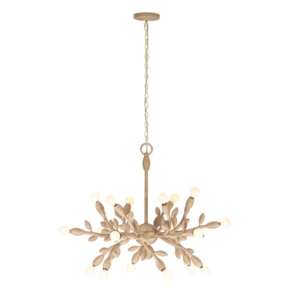 Kalco Lighting 527056WIV Warm Ivory Branche 36-in 18 Light Socket Warm Ivory Chandelier Image 1