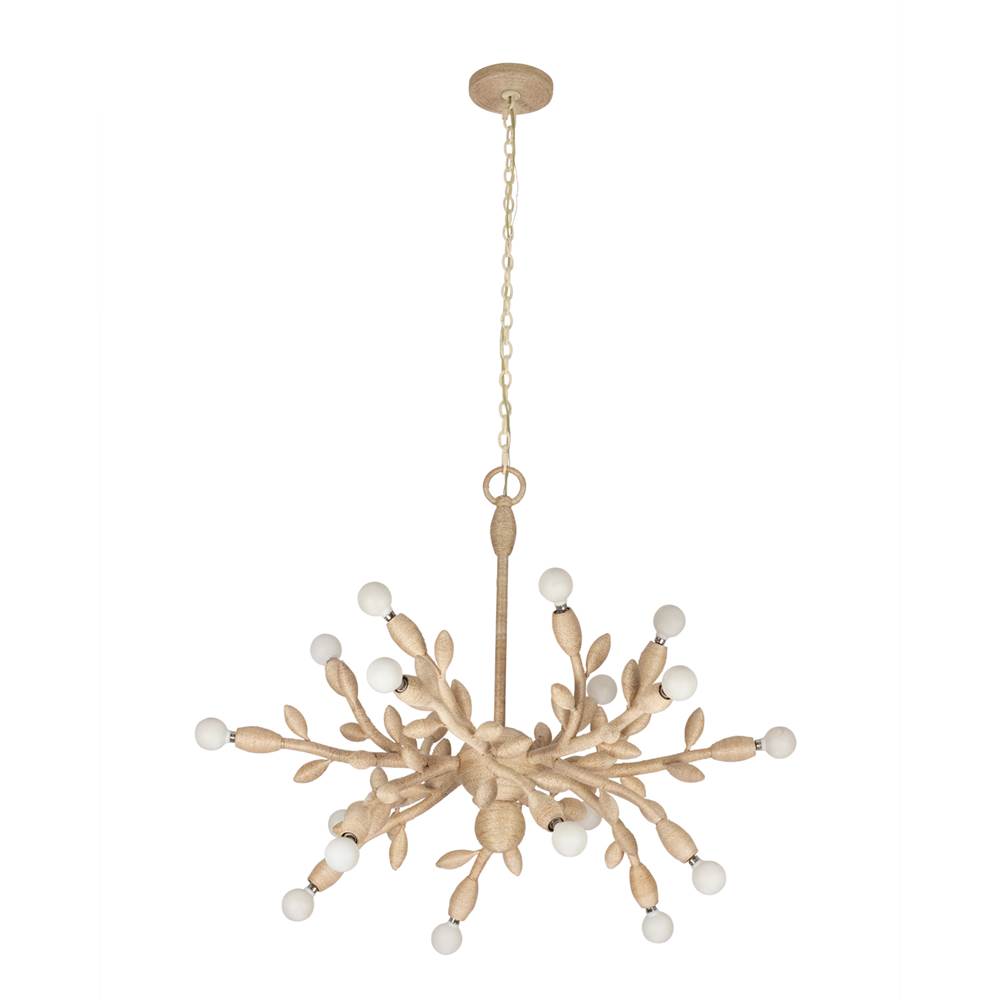 Kalco Lighting Branche 36-in 18 Light Socket Warm Ivory Chandelier