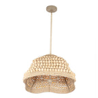 Kalco Lighting Coaxial 26-in 6 Light Socket Jute Pendant