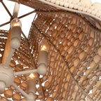 Kalco Lighting 527155JT Jute Coaxial 26-in 6 Light Socket Jute Pendant Image 4